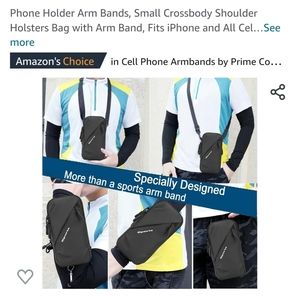 Phone holder Arm Bands, Small Crossbody Shoulder Holster Bag with Arm Ba…